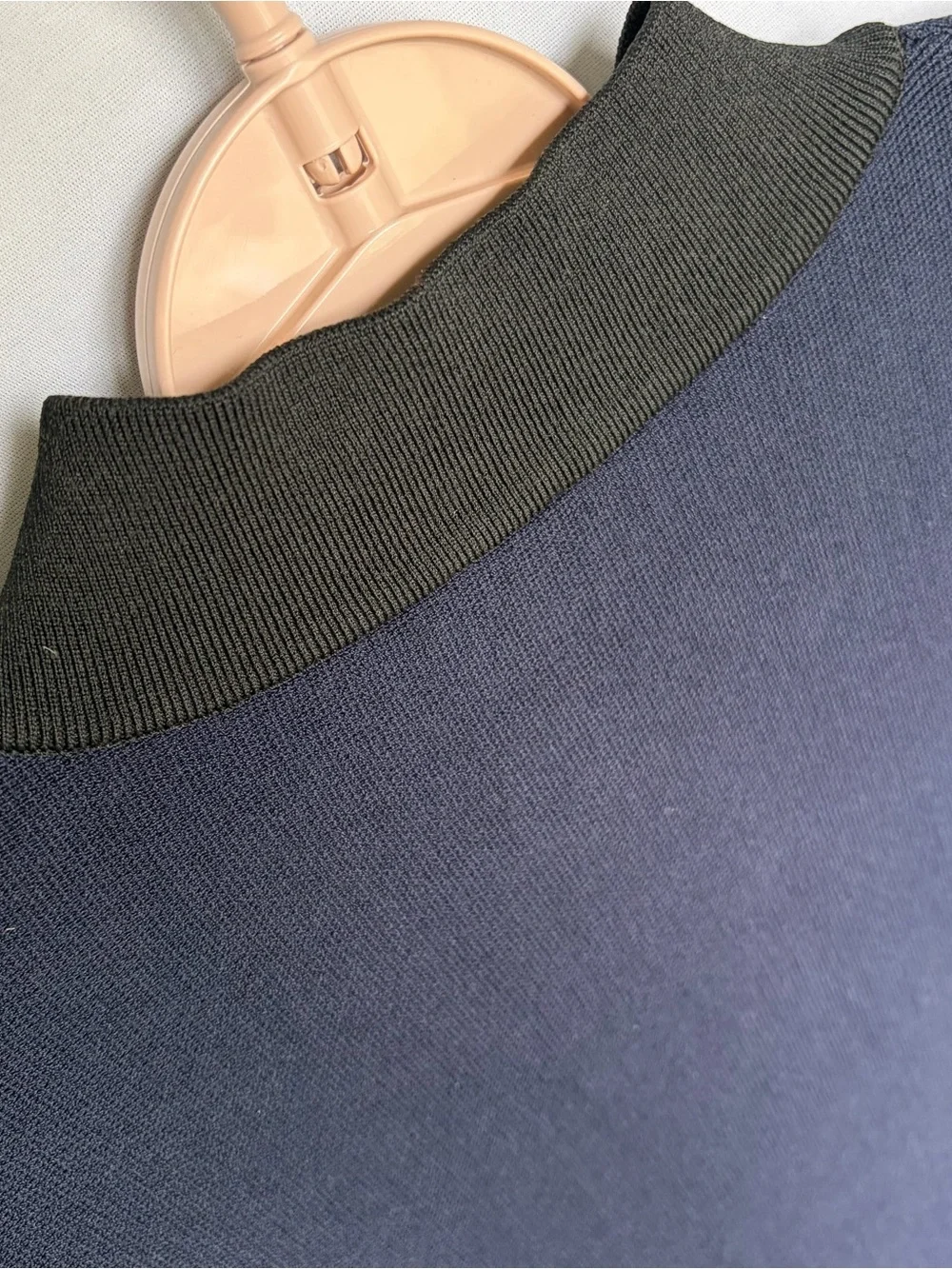 Kate Spade Trompe L’Oeil Dress Sz XS Navy Blue Black Peter Pan Collar Fit Flare